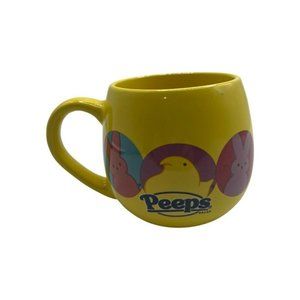 Yellow Peeps Coffee Tea Cup Mug Bunnies Rabbits Chicks Collectible Easter Basket